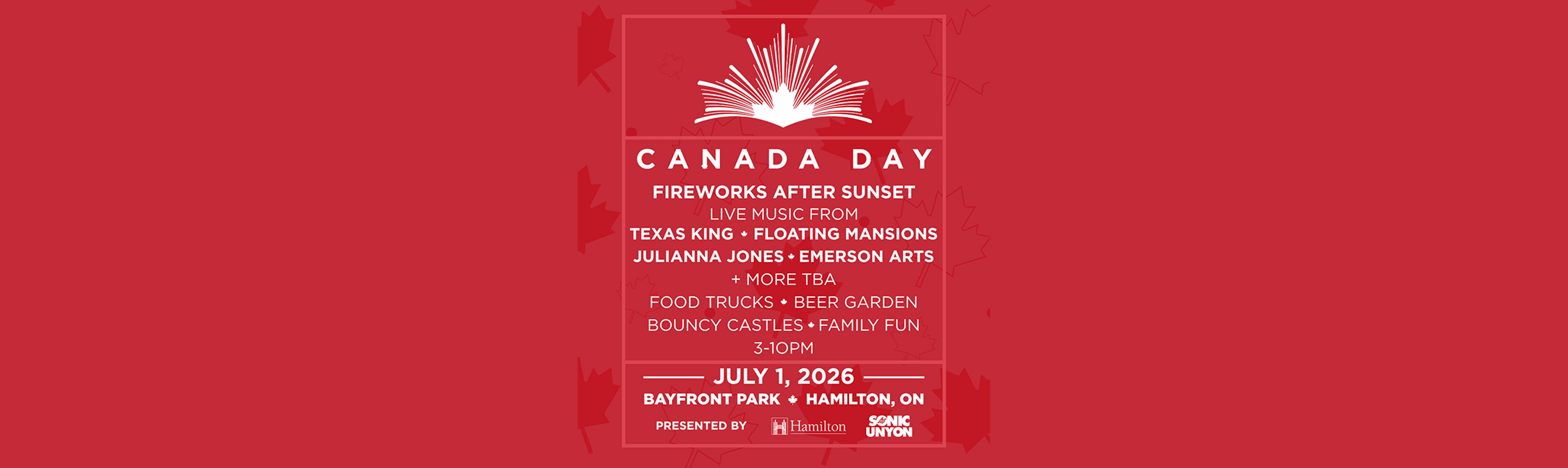 Canada Day at Bayfront Park promotional poster