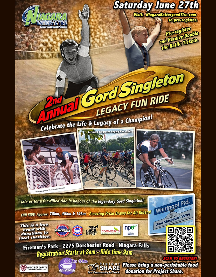 Gord Singleton Legacy Fun Ride promotional graphic
