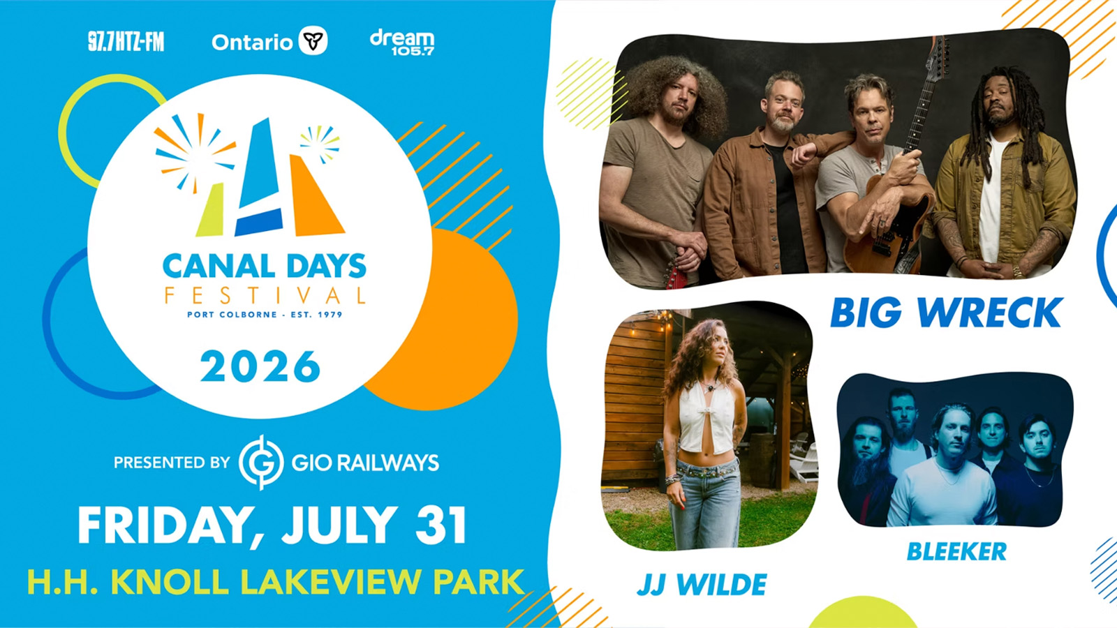Canal Days July 31 concert promo image