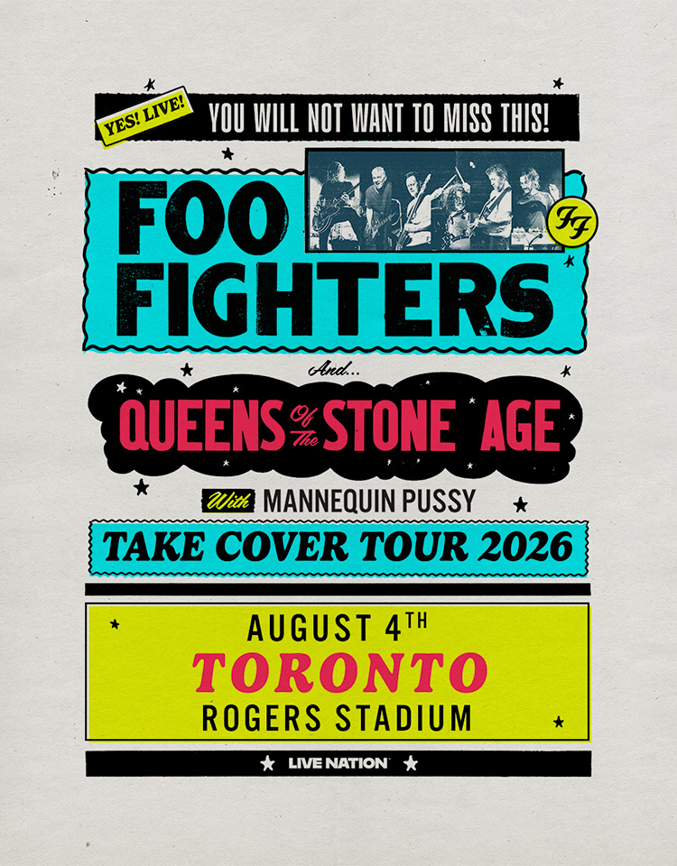 Foo Fighters concert text-based promotional poster